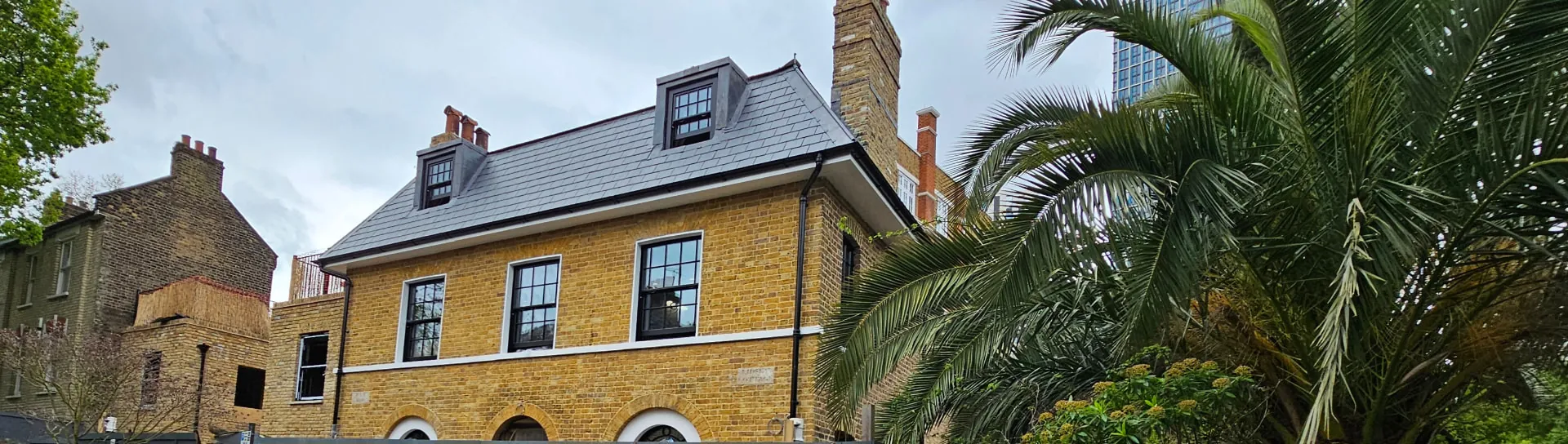 Bonnington Square, Vauxhall - Brick restoration, stone window repairs & cleaning